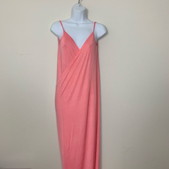 5⭐️ Blush Pink Goddess Wrap Cover Up Maxi OS - Picture 7 of 9